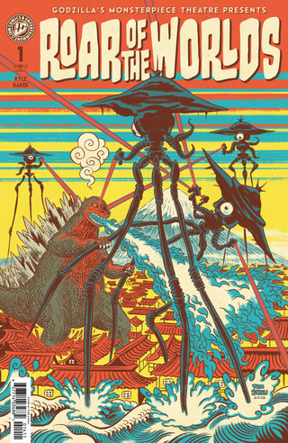 Godzilla's Monsterpiece Theatre présente : Roar of the Worlds couverture A (Scioli)