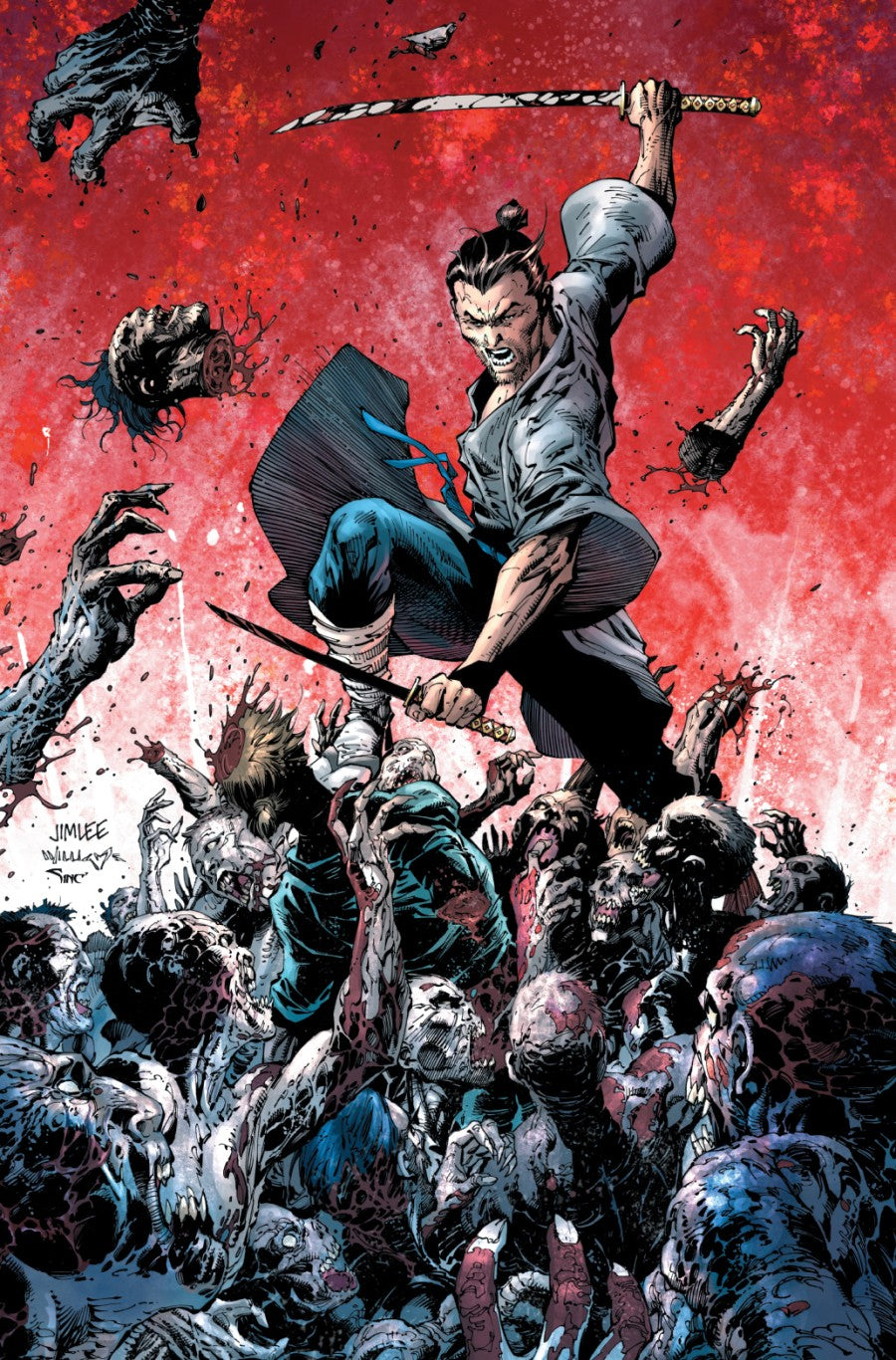 Dead Samurai #8 Cover E 1:100 Jim Lee Virgin Signed Variant (MR)