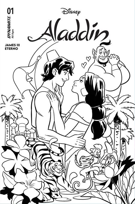 Aladdin #1 Cover I 1:10 Natacha Bustos Line Art VariantCover