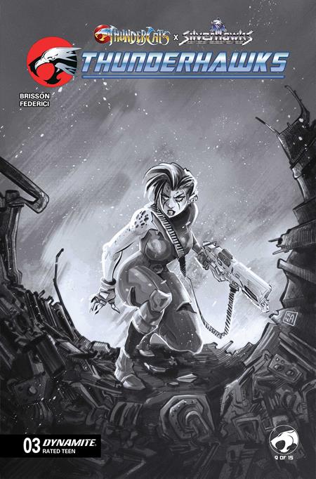 Thundercats x Silverhawks Thunderhawks #3 Cover G 1:10 Alessandro Ranaldi Line Art Variant - Cover