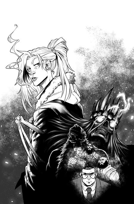 Valhallaw #2 (Of 5) Cvr C Inc 1:20 Pedro RM Andreo B&W Var (MR) - Cover