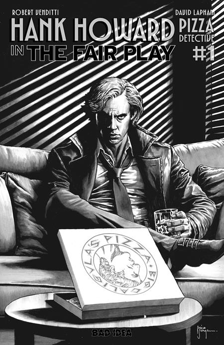 Hank Howard Pizza Detective: The Fair Play #1 (One Shot) Cvr B Mico Suayan Noir BW Var - Cover