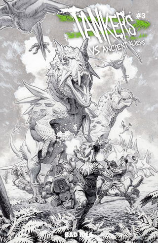 Tankers vs Ancient Aliens #3 (Of 4) Cvr D Inc 1:20 Lewis Larosa BW Var
