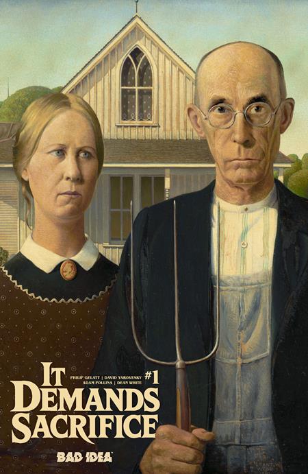 IT DEMANDS SACRIFICE #1 (OF 4) CVR E GRANT WOOD OLD MASTERS VAR — Cover