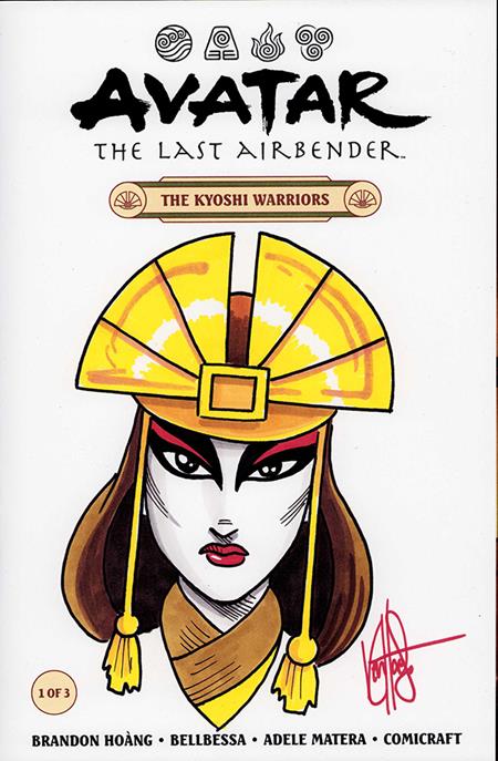 DF AVATAR THE LAST AIRBENDER  THE KYOSHI WARRIORS #1 SIGNED AND REMARKED BY KEN HAESER — Cover