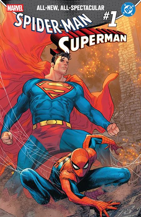 DF MARVEL/DC SPIDERMAN/SUPERMAN #1 MARCO CHECCHETTO COMICXPOSURE EXCLUSIVE — Cover