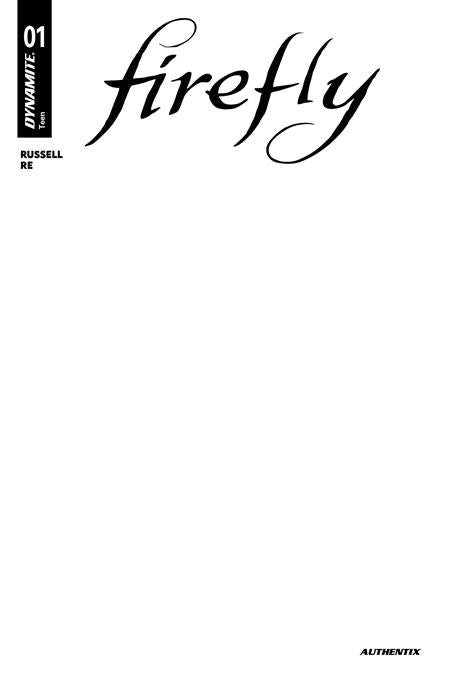 FIREFLY #1 CVR I BLANK AUTHENTIX VAR — Cover