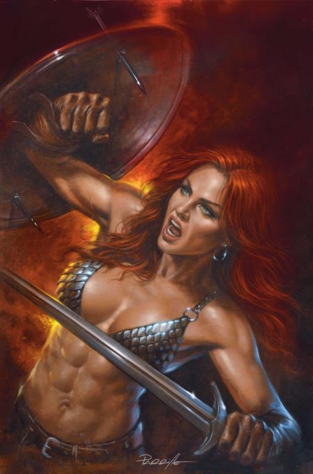 RED SONJA SHE DEVIL WITH A SWORD #5 CVR F LUCIO PARRILLO METAL PREMIUM VAR — Cover