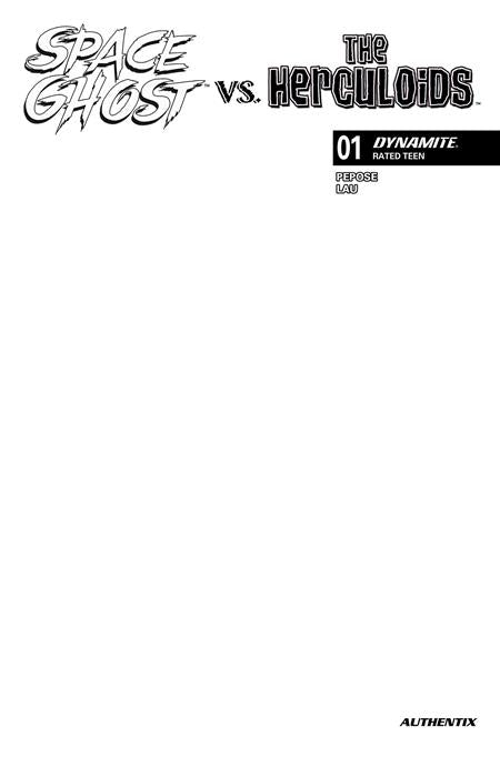 SPACE GHOST VS THE HERCULOIDS #1 CVR F BLANK AUTHENTIX VAR — Cover