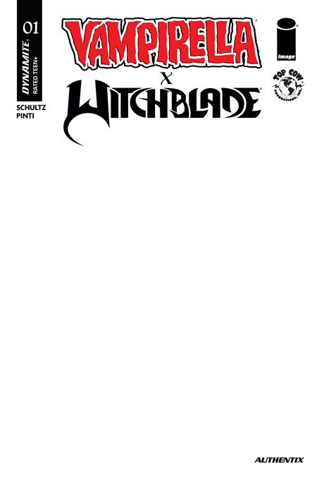 VAMPIRELLA X WITCHBLADE SPECIAL #1 (ONE SHOT) CVR F BLANK AUTHENTIX VAR — Cover