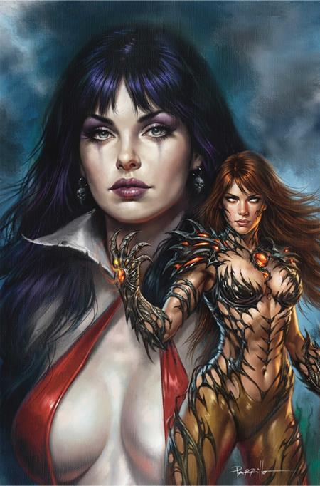 VAMPIRELLA X WITCHBLADE SPECIAL #1 (ONE SHOT) CVR M INC 1:25 LUCIO PARRILLO VIRGIN VAR — Cover