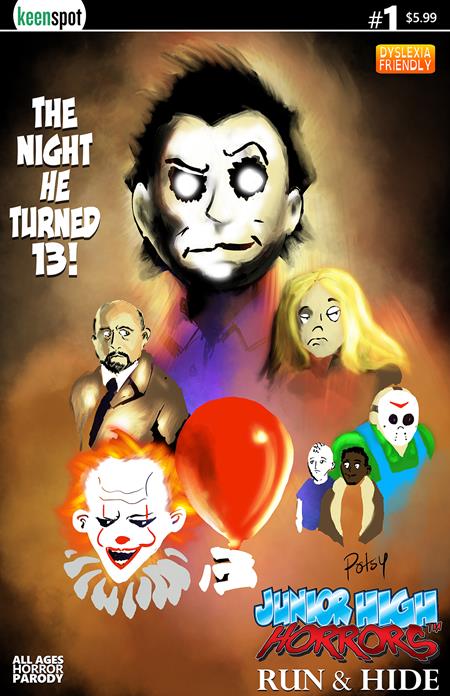 JUNIOR HIGH HORRORS RUN & HIDE #1 (ONE SHOT) CVR B ROB POTCHAK THE NIGHT HE TURNED 13 VAR — Cover