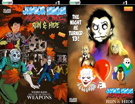 JUNIOR HIGH HORRORS RUN & HIDE #1 (ONE SHOT) CVR D ERIC KENT ROB POTCHAK HOLOFOIL FLIP COVER VAR — Cover