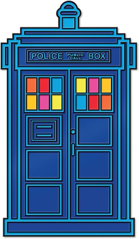 DOCTOR WHO FIFTEENTH DOCTORS CHROMATIC TARDIS ENAMEL PIN BADGE — Cover