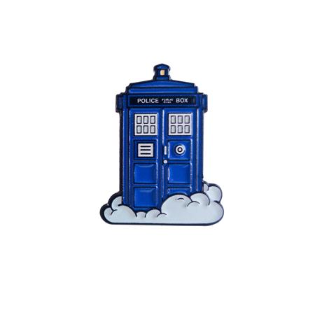 DOCTOR WHO ELEVENTH DOCTORS CLOUD TARDIS ENAMEL PIN BADGE — Cover