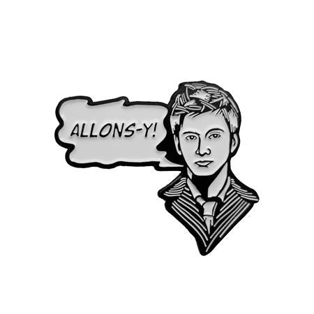 DOCTOR WHO TENTH DOCTOR ALLONS-Y ENAMEL PIN BADGE — Cover
