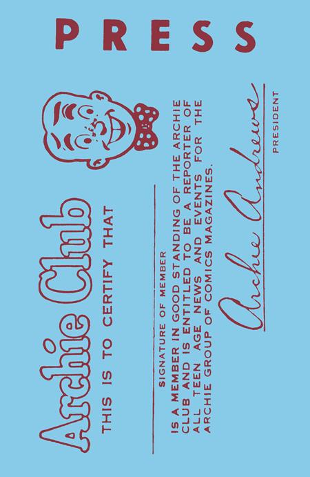 ARCHIES MADHOUSE #1 FACSIMILE EDITION CVR F BOB MONTANA ARCHIE FAN CLUB CARD FOIL VAR — Cover