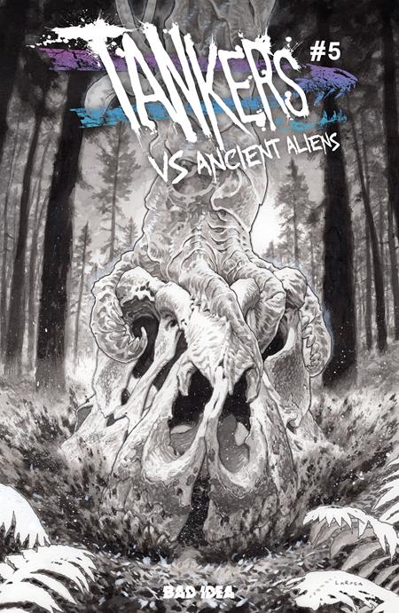 TANKERS VS ANCIENT ALIENS #5 (OF 5) CVR D INC 1:20 LEWIS LAROSA B&W VAR — Cover