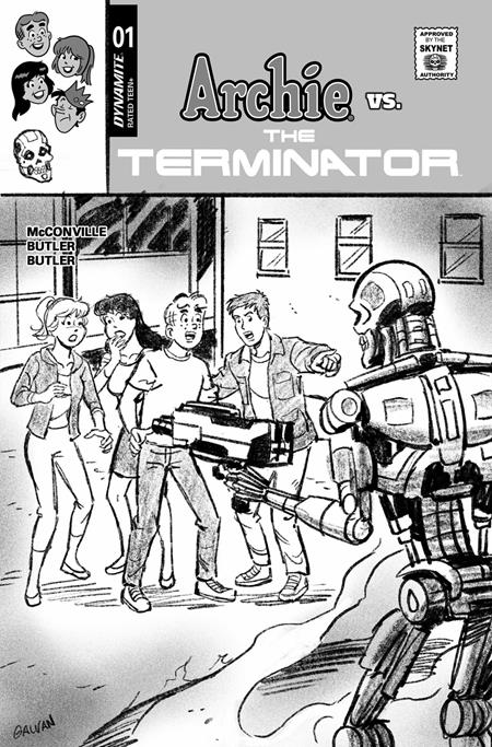 ARCHIE VS THE TERMINATOR #1 CVR L INC 1:10 BILL GALVAN PENCILS VAR — Cover