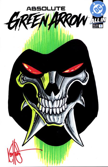 DF ABSOLUTE GREEN ARROW #1 BLANK VARIANT SIGNED AND REMARKED BY KEN HAESER — Cover