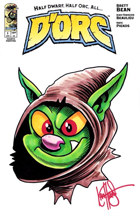DF D ORC #1 FOURTH PRINTING BLANK VARIANT SIGNED AND REMARKED BY KEN HAESER — Cover