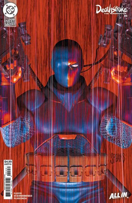 DF DEATHSTROKE THE TERMINATOR #4 MARK SPEARS VARIANT SIGNED BY TONY FLEECS — Cover