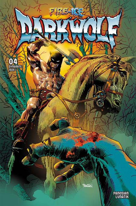 FIRE AND ICE DARKWOLF #4 CVR F DAN PANOSIAN METAL PREMIUM VAR — Cover