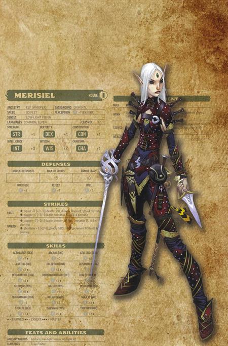 PATHFINDER VAMPIRELLA BLADE OF DARKNESS #1 CVR I INC 1:15 WAYNE REYNOLDS CHARACTER SHEET VIRGIN VAR — Cover