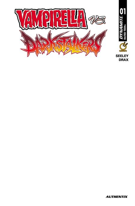 VAMPIRELLA VS DARKSTALKERS SPECIAL #1 (ONE SHOT) CVR F BLANK AUTHENTIX VAR — Cover