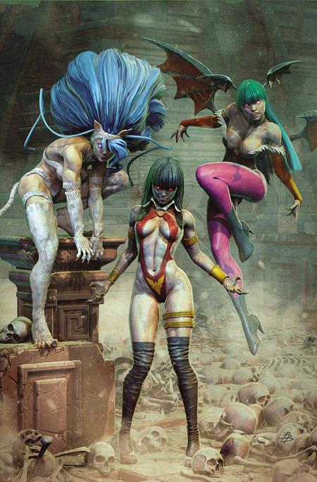 VAMPIRELLA VS DARKSTALKERS SPECIAL #1 (ONE SHOT) CVR L INC 1:15 BJORN BARENDS VIRGIN VAR — Cover