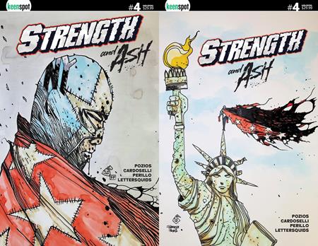 STRENGTH & ASH #4 CVR D STEFANO CARDOSELLI FRANCESCA PERILLO HOLOFOIL FLIP COVER VAR — Cover