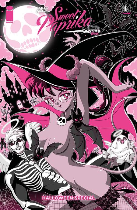 MIRKA ANDOLFOS SWEET PAPRIKA BLACK WHITE & PINK HALLOWEEN SPECIAL #1 (OF 2) CVR C MARCO ALBIERO VAR (MR) — Cover