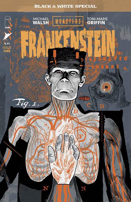 UNIVERSAL MONSTERS FRANKENSTEIN B&W SPECIAL #1 (OF 2) CVR A MICHAEL WALSH — Cover