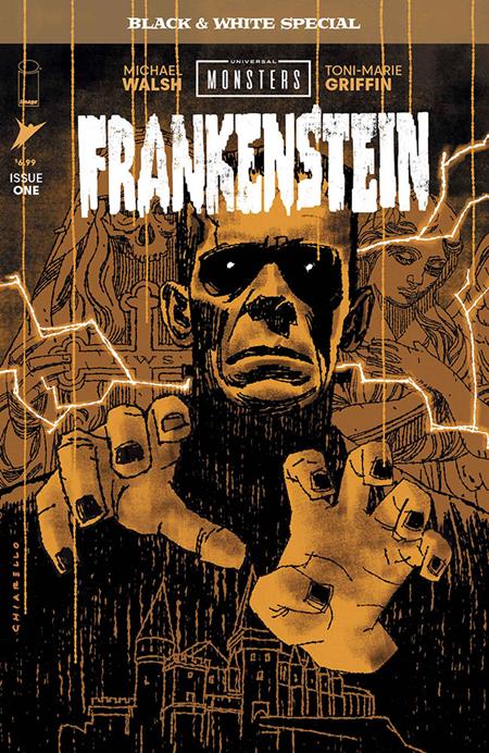 UNIVERSAL MONSTERS FRANKENSTEIN B&W SPECIAL #1 (OF 2) CVR B MARK CHIARELLO VAR — Cover