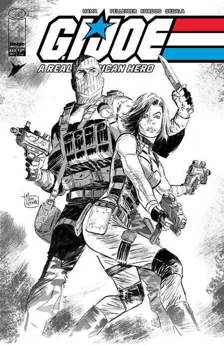 GI JOE A REAL AMERICAN HERO #333 CVR B LEE WEEKS B&W VAR — Cover