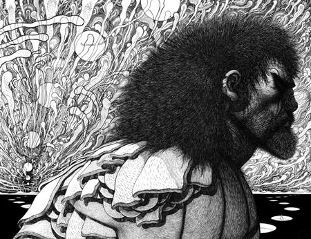 KARMAN BLADE #2 (OF 4) CVR C INC 1:25 IAN BERTRAM B&W WRAPAROUND VAR (MR) — Cover