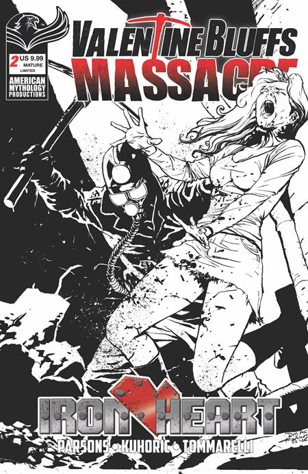 VALENTINE BLUFFS MASSACRE IRON HEART #2 (OF 2) CVR D ROY ALLAN MARTINEZ LIMITED B&W VAR (MR) — Cover