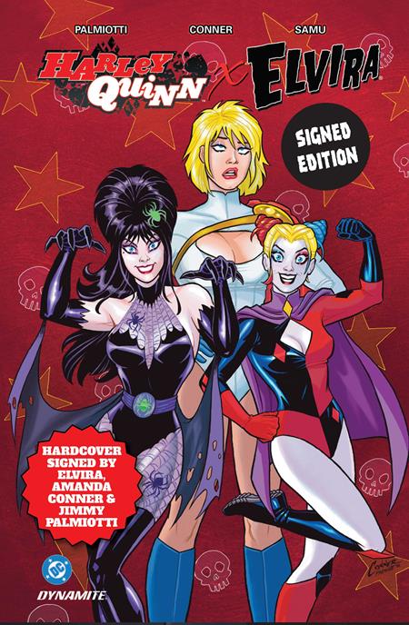 HARLEY QUINN X ELVIRA HC SIGNED BY ELVIRA — Cover