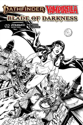 PATHFINDER VAMPIRELLA BLADE OF DARKNESS #2 CVR F INC 1:10 STEVEN CUMMINGS LINE ART VAR