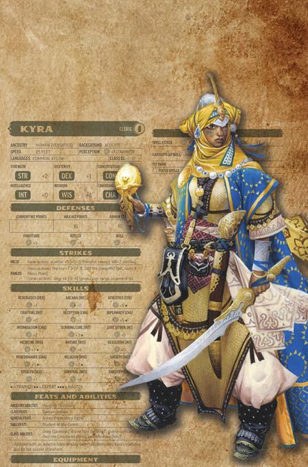 PATHFINDER VAMPIRELLA BLADE OF DARKNESS #2 CVR G INC 1:15 WAYNE REYNOLDS CHARACTER SHEET VIRGIN VAR — Cover