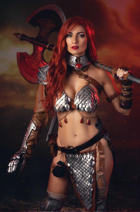 RED SONJA BARBARELLA #1 CVR M INC 1:10 COSPLAY IVY RED SONJA VIRGIN VAR — Cover