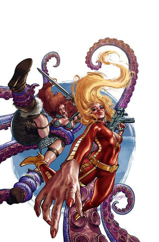 RED SONJA BARBARELLA #1 CVR O INC 1:15 DIEGO YAPUR FOIL VIRGIN VAR