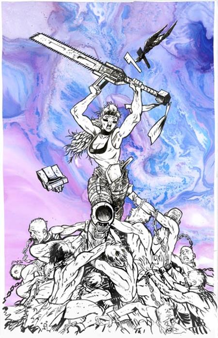 CHAINKATA #1 CVR H INC 1:100 DANIEL WARREN JOHNSON RAW ART VAR — Cover