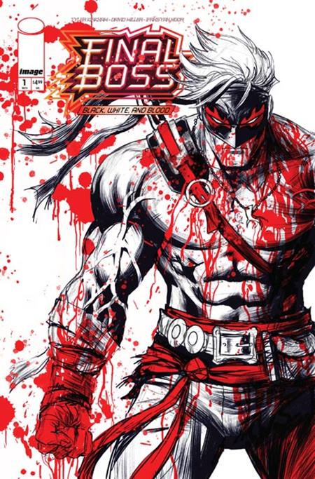 FINAL BOSS #1 BLACK WHITE AND BLOOD REPRINT CVR A TYLER KIRKHAM (MR) — Cover