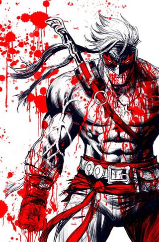 FINAL BOSS #1 BLACK WHITE AND BLOOD REPRINT CVR E INC 1:50 TYLER KIRKHAM VIRGIN FOIL VAR (MR)
