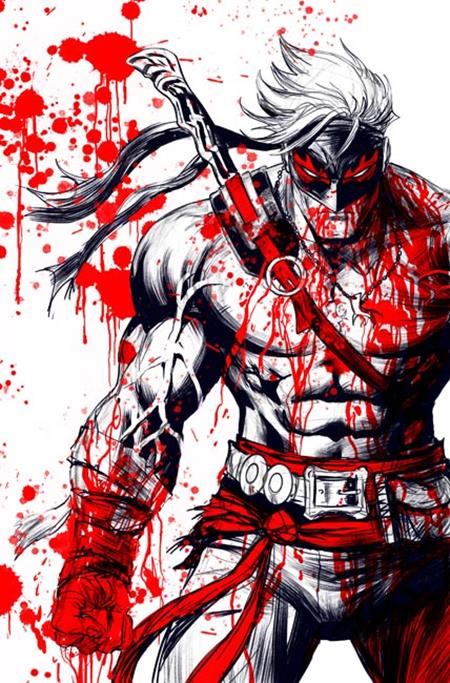 FINAL BOSS #1 BLACK WHITE AND BLOOD REPRINT CVR E INC 1:50 TYLER KIRKHAM VIRGIN FOIL VAR (MR) — Cover