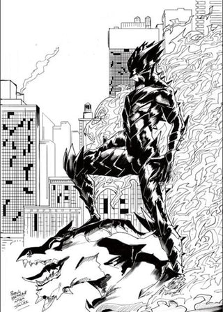 FIREBORN #6 CVR G INC 1:25 PATRICK MULHOLLAND B&W VIRGIN CARDSTOCK VAR