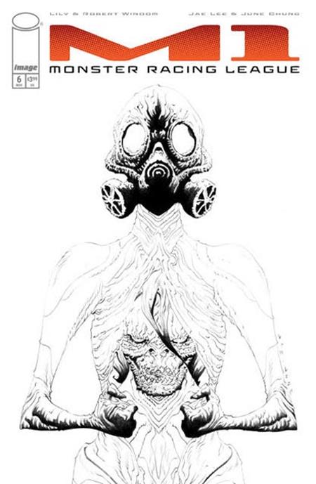 M1 MONSTER RACING LEAGUE #6 CVR B INC 1:25 JAE LEE B&W VAR — Cover