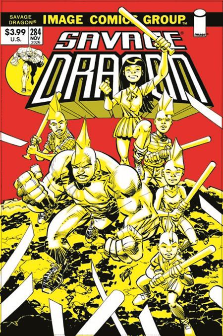 SAVAGE DRAGON #284 CVR B ERIK LARSEN 70S THROWBACK VAR (MR) — Cover