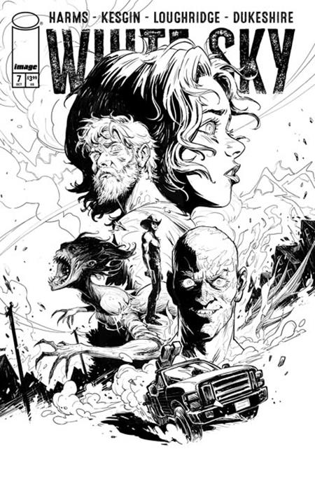 WHITE SKY #7 CVR B SUMEYYE KESGIN B&W VAR (MR) — Cover